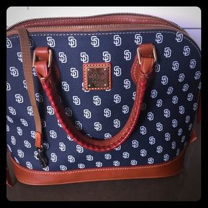 Dooney&Bourke Navy&Brown leather, SD Padres Ed.